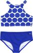 protect your little girl from the sun with swimzip upf 50+ halter swimwear in multiple colors logo