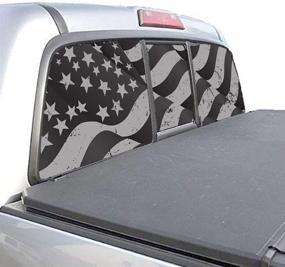 img 4 attached to XPLORE OFFROAD - American Flag Window Decal For Pickup Trucks