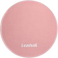 leadsail [30% larger mouse pad with stitched edge premium-textured mouse mat waterproof non-slip rubber base round mousepad for laptop computer pc office 9.8×9.8×0.12 inches (pink) logo