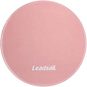 img 1 attached to LeadsaiL [30% Larger Mouse Pad With Stitched Edge Premium-Textured Mouse Mat Waterproof Non-Slip Rubber Base Round Mousepad For Laptop Computer PC Office 9.8×9.8×0.12 Inches (Pink)