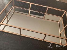 img 7 attached to Add Glam To Your Vanity With EZDC'S Rose Gold Mirror Tray And Ring Dish Set