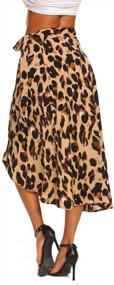 img 2 attached to Unleash Your Inner Boho With Newchoice Women'S High Low Split Leopard Skirt For Summer Beach Style