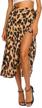 unleash your inner boho with newchoice women's high low split leopard skirt for summer beach style logo