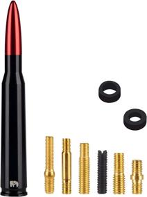 img 1 attached to Enhance FM/AM Reception with 50 Caliber Bullet Style Antenna for GMC Sierra, Canyon, Acadia, Terrain (Red, 2000-2022)