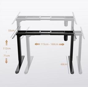 img 2 attached to AIMEZO Single Motor Регулируемая по высоте электрическая рама для стоячего стола Настольная рама для сидения с двухступенчатой ​​​​и сверхмощной сталью DIY Компьютерная рабочая станция для домашнего офиса (черный)