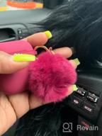 img 1 attached to AirPods 3 Case Cover 2021 Version Soft Silicone Fur Ball Keychain Girls Women Shockproof Protective Visible Front LED Wine Red review by Casey Yuh