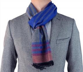 img 1 attached to 🧣 Reversible Elegant Cashmere Men's Scarf - Stylish Accessories for Men