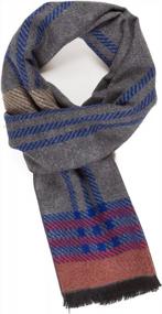 img 4 attached to 🧣 Reversible Elegant Cashmere Men's Scarf - Stylish Accessories for Men