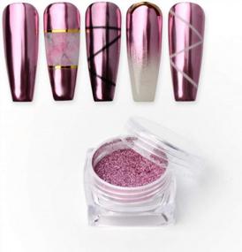 img 2 attached to MEILINDS Rose Gold Nail Art Mirror Powder Glitter Chrome Pigment Dust Decoration DIY Manicure 1G/Bottle
