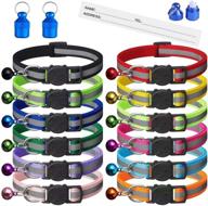 🐱 enhance safety with extodry reflective-breakaway cat collars: 14-pack assorted colors & 2 id tags for easy identification! logo