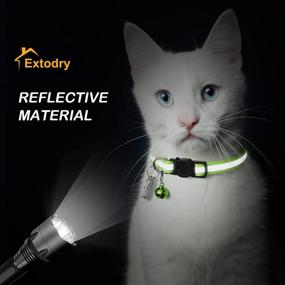 img 2 attached to 🐱 Enhance Safety with Extodry Reflective-Breakaway Cat Collars: 14-Pack Assorted Colors & 2 ID Tags for Easy Identification!