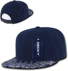 img 1 attached to DECKY Bandanna Snapback Black Navy Dogs via Apparel & Accessories