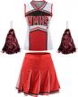 classic cheerleader athletic uniform dress for women's high school musical cheerio sportswear logo