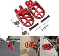 red wide foot pegs pedals rests - billet mx for honda cr80 1996-2005, xr250, xr400 1996-2005, xr350r 1983-1984, xr600r 1989-2000, xr650l 1996-2016, xr650r 2000-2005 логотип