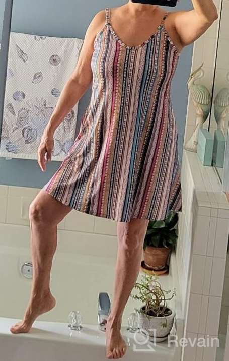 img 1 attached to Women'S Summer Floral Tank Dress With Spaghetti Straps And Pockets - Beach Cover Up review by Leroy Jacobs