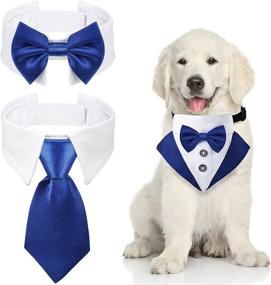 img 4 attached to Frienda Wedding Neckties Halloween Costumes Dogs