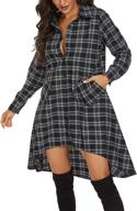 olrain womens plaids irregular casual women's clothing ~ dresses logo