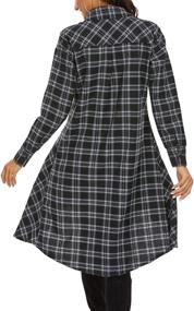 img 1 attached to OLRAIN Womens Plaids Irregular Casual Women's Clothing ~ Dresses