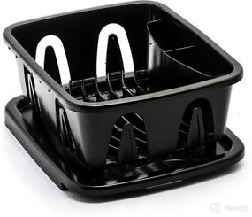 img 3 attached to 🚐 RV Sink and Small Counter Space-Friendly Dish Drainer - Compact Camco Mini Tray with Heavy-Duty Construction - Durable Black Design (43512)