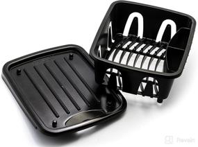 img 4 attached to 🚐 RV Sink and Small Counter Space-Friendly Dish Drainer - Compact Camco Mini Tray with Heavy-Duty Construction - Durable Black Design (43512)