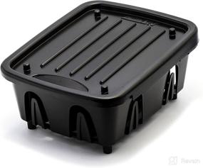 img 2 attached to 🚐 RV Sink and Small Counter Space-Friendly Dish Drainer - Compact Camco Mini Tray with Heavy-Duty Construction - Durable Black Design (43512)