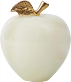 img 4 attached to RADICALn Best Home Decor White Onyx Marble Apple Paperweight – Handcrafted Decor Paperweight Marble – Suitable For Table Decor, Office Decor And Study