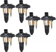 set of 6 ignition coils for chevy trailblazer, envoy, rainer, colorado, canyon, isuzu, gmc, oldsmobile, and saab - compatible with uf303, c1395, and uf-303 logo