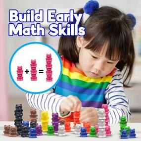 img 2 attached to Montessori Rainbow Stacking Bears With Sorting Cups - STEM Toddler Toys For Counting, Matching & Therapy. Boost Sensory Skills & Fine Motor Development - Perfect Birthday Gift For Ages 3-8
