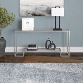 img 2 attached to Athena 64'' Wide Rectangular Console Table In Satin Nickel