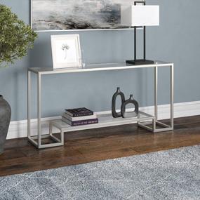 img 4 attached to Athena 64'' Wide Rectangular Console Table In Satin Nickel