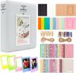 store your memories with ablus photo album set for instant cameras and printers (64 pockets, smokey white) logo