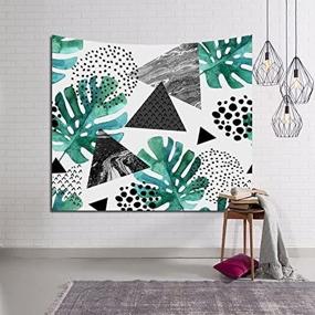 img 3 attached to Tropical Monstera And Banana Leaf Wall Art Hanging Tapestry For Bedroom And Dorm Décor - Vagasi Tapestry In Monstera1 Design, Size 80X59 Inches