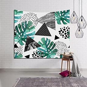 img 1 attached to Tropical Monstera And Banana Leaf Wall Art Hanging Tapestry For Bedroom And Dorm Décor - Vagasi Tapestry In Monstera1 Design, Size 80X59 Inches