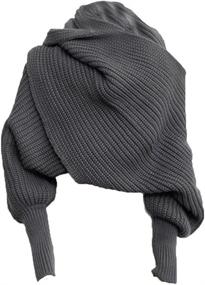 img 3 attached to EUBUY Fashion Winter Knitted Crochet Women's Accessories ~ Scarves & Wraps