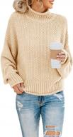 stay warm in style with ybenlow women's oversized turtleneck sweater logo
