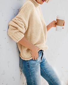 img 2 attached to Stay Warm In Style With Ybenlow Women'S Oversized Turtleneck Sweater
