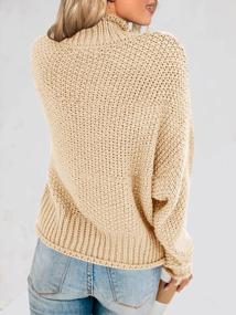 img 1 attached to Stay Warm In Style With Ybenlow Women'S Oversized Turtleneck Sweater