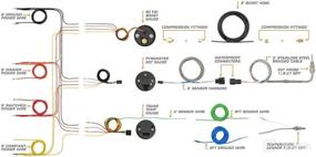 img 2 attached to 🔥 Enhanced GlowShift Diesel Gauge Package for Ford Super Duty F-250 F-350 6.0L 7.3L Power Stroke 1999-2007 - White 7 Color 60 PSI Boost, 2400F EGT & Transmission Temp Gauges - Tan Triple Pillar Pod+