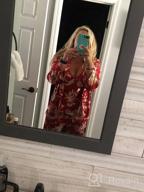 img 1 attached to Floral Silk Satin Pajama Set For Women: 3-Piece Sleepwear With Robe And Pant review by Amanda Smith