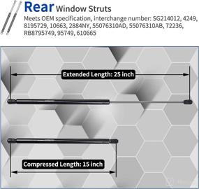 img 2 attached to 🚗 1997-2006 Wrangler Rear Window Lift Supports Struts, 55076310AD Back Glass Hatch Replacement - Set of 2