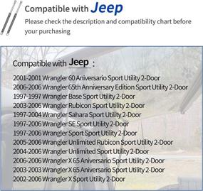 img 3 attached to 🚗 1997-2006 Wrangler Rear Window Lift Supports Struts, 55076310AD Back Glass Hatch Replacement - Set of 2