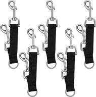 🐶 frienda 5pcs braided poly collar backup dog collar clip - nylon connector strap for dog harness, safety clip for dogs - black logo