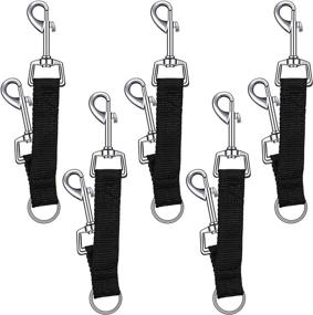 img 4 attached to 🐶 Frienda 5PCS Braided Poly Collar Backup Dog Collar Clip - Nylon Connector Strap for Dog Harness, Safety Clip for Dogs - Black