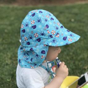 img 3 attached to Summer Essential: UPF 50+ Adjustable Sun Hat With Wide Brim For Baby Boys And Girls