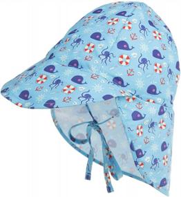 img 4 attached to Summer Essential: UPF 50+ Adjustable Sun Hat With Wide Brim For Baby Boys And Girls
