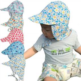 img 2 attached to Summer Essential: UPF 50+ Adjustable Sun Hat With Wide Brim For Baby Boys And Girls