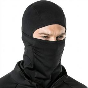 img 3 attached to Stay Warm And Protected In The Cold With ATHLIO Thermal Winter Balaclava Face Mask - 2 Pack, Fleece Lined, UV Protection, And Lightweight!