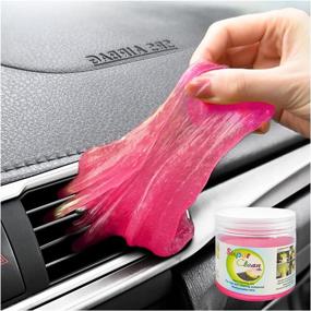 img 4 attached to Pink Automotive Cleaning Gel for Car Vents, Interior Detailing Tools and Accessories - Detailing Kit for Cars, PCs, Laptops, Cameras, Universal Dust Cleaner