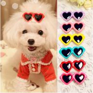 🐶 yagopet 20pcs/pack love design sunglasses style dog hair clips - mix colors, cute bowknot bows - grooming products for pets logo