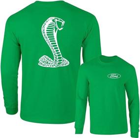 img 1 attached to 🐍 Stylish Ford Mustang American Shelby White Snake Long Sleeve T-Shirt F&amp;B - A Must-Have for Car Enthusiasts